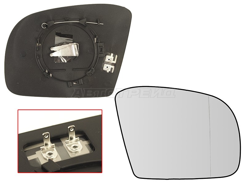 Полотно зеркала Mercedes-Benz M-Class 05-08 / R-Class 07-11 (Справа / Обогрев / асферическое)