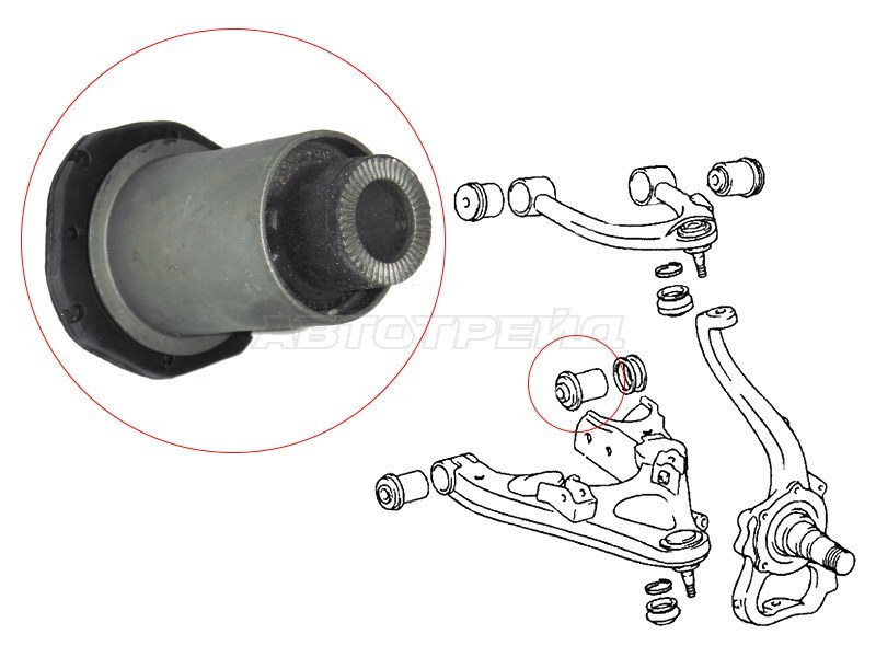 Сайлентблок рычага Toyota Land Cruiser (J100) 98-07 / Lexus LX 98-07