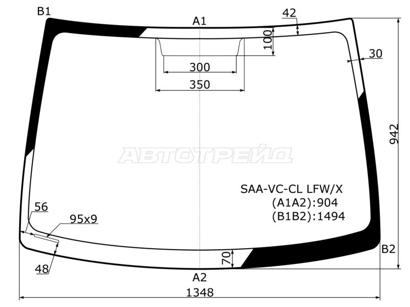 Стекло лобовое Honda Fit 01-07 / Jazz 02-09