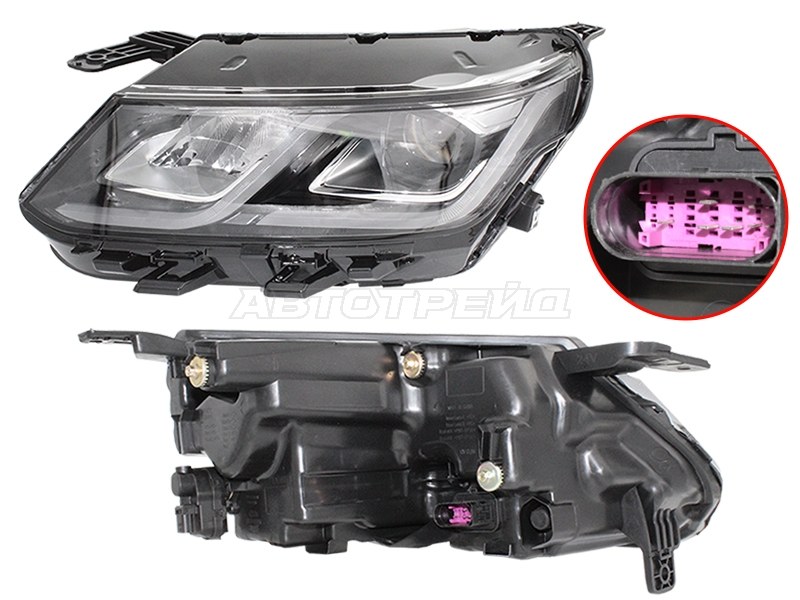 Фара Geely Coolray 18-24 / Belgee X50 23- (Слева / LED / ДХО / С электрокорректором)