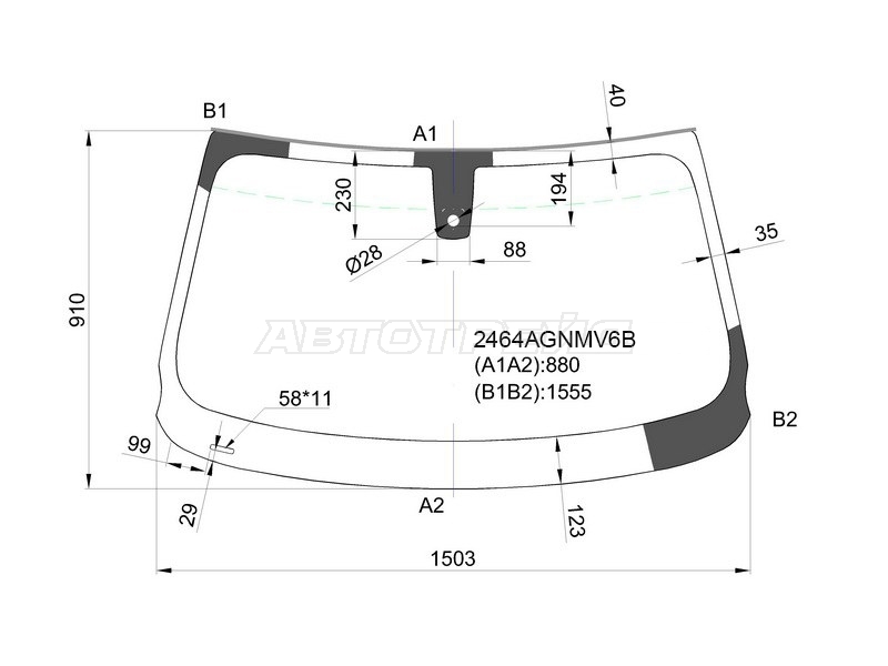 Стекло лобовое (Датчик дождя) BMW X3 14-17