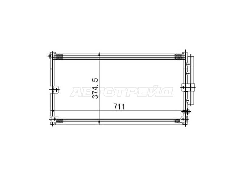 Радиатор кондиционера Toyota Land Cruiser (J100) 98-07 / Land Cruiser Cygnus 98-07