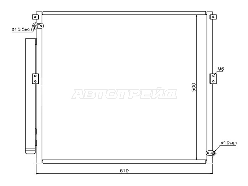 Радиатор кондиционера Toyota Land Cruiser Prado (J120) 02-09 / 4Runner 02-09
