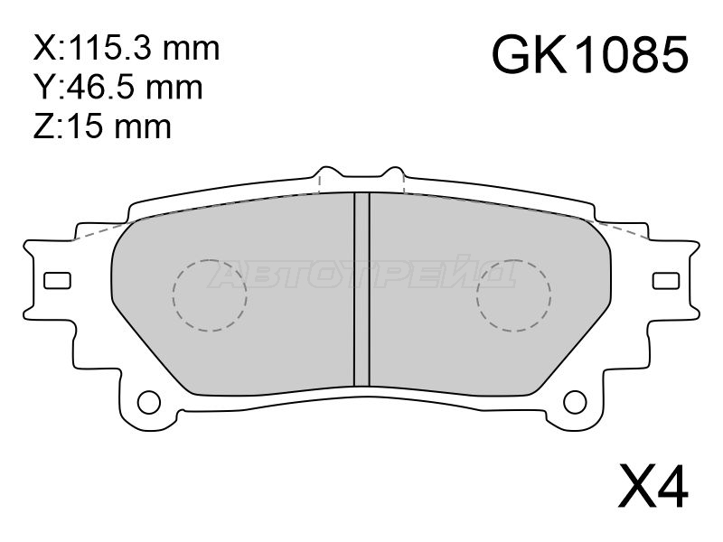 CKT-72 Колодки тормозные дисковые · зад