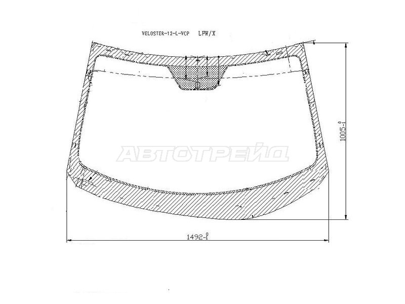 Стекло лобовое (5D HBK) Hyundai Veloster 11-18
