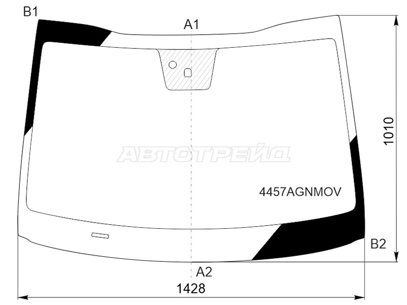 Стекло лобовое (Датчик дождя) Kia Ceed 18-