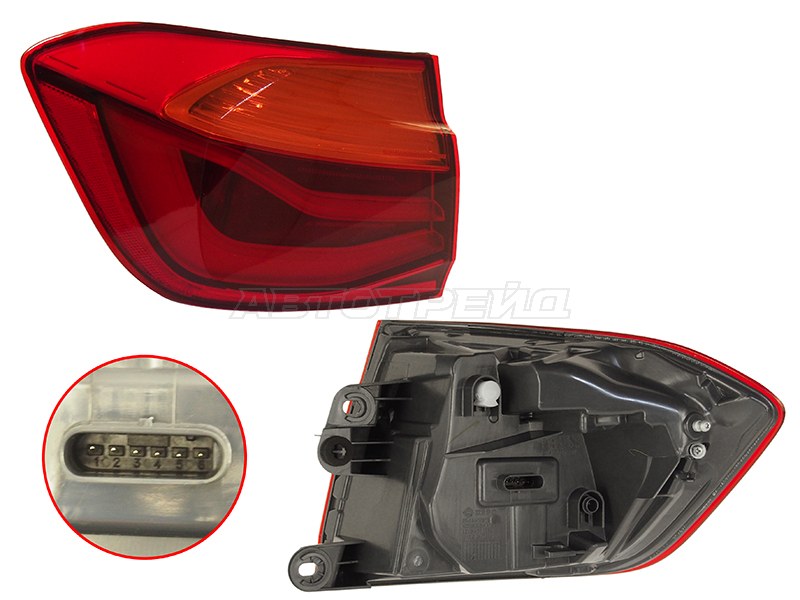 Фонарь задний BMW 3-Series 15-19 (Слева / LED / 4D SED)