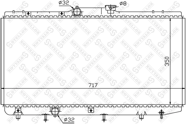 Радиатор Toyota Corolla 1.3/1.6 АКПП 92>