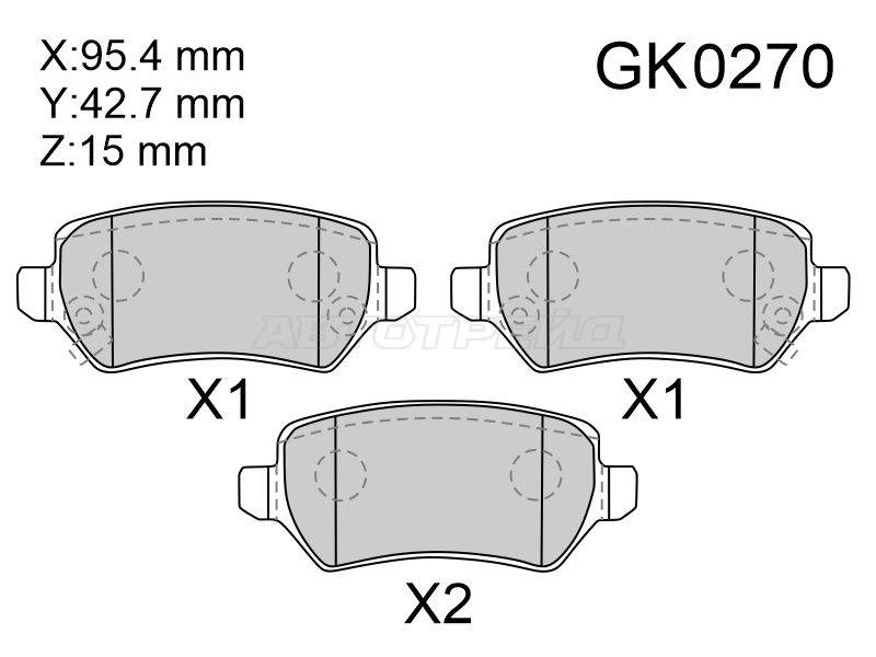 CKG-25 Колодки тормозные дисковые · зад