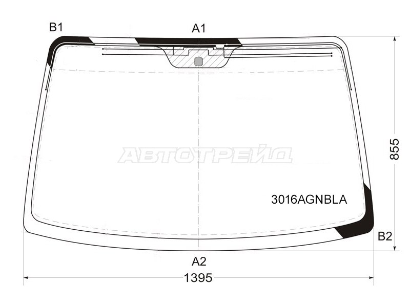 Стекло лобовое (Антенна) Chevrolet Lacetti 04-13 / Daewoo Lacetti 04-09