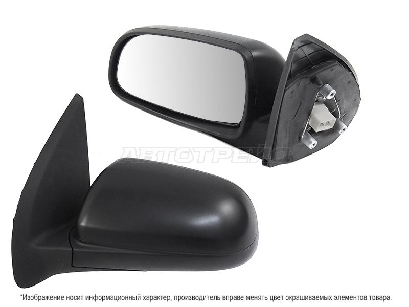 Зеркало Chevrolet Aveo 05-11 / Daewoo Gentra 05-11 (Слева / Регулировка / 3 контакта / 3 / 5D HBK / 4D SED)