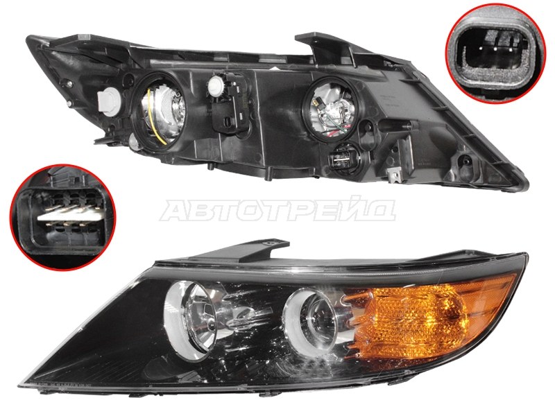 Фара Kia Sorento 09-13 (Слева / Галоген / С электрокорректором)
