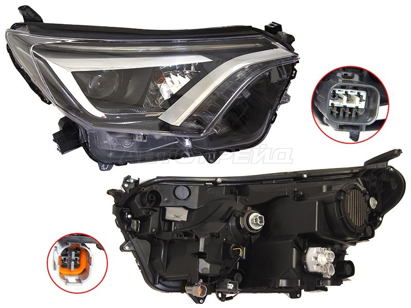 Фара Toyota RAV4 (XA40) 15-19 (Справа / LED / С электрокорректором)