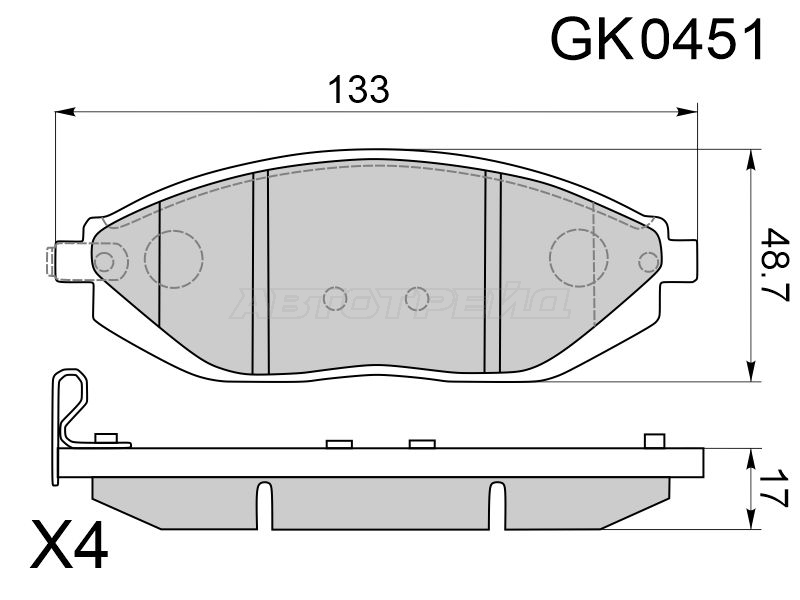 CKKD-23 Колодки тормозные дисковые · перед