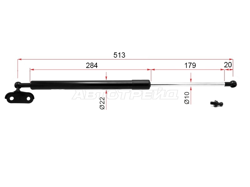 Амортизатор крышки багажника Toyota 4Runner 02-09 / Hilux Surf 02-09 (Слева)