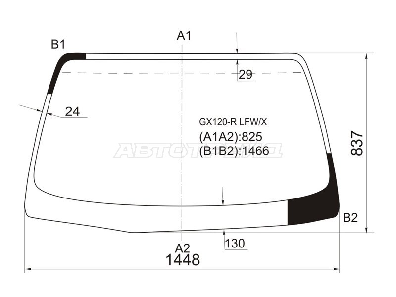 Стекло лобовое TOYOTA VEROSSA 01-04