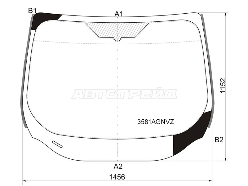 Стекло лобовое (Молдинг) Ford Kuga 13-19 / Escape 12-19