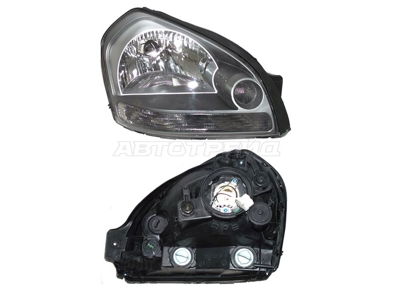 Фара Hyundai Tucson 04-09 (Справа / Галоген / Ручная регулировка)
