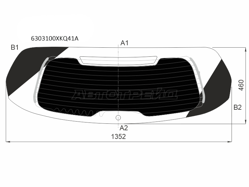 Стекло заднее (Затемненное / Обогрев) Haval F7 18-24