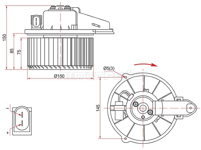 Мотор отопителя салона (Левый руль) Audi A6 97-05 / A6 allroad quattro 00-05