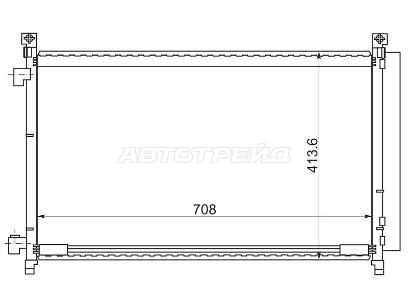 Радиатор кондиционера Nissan X-Trail 13-22 / Rogue 14-17