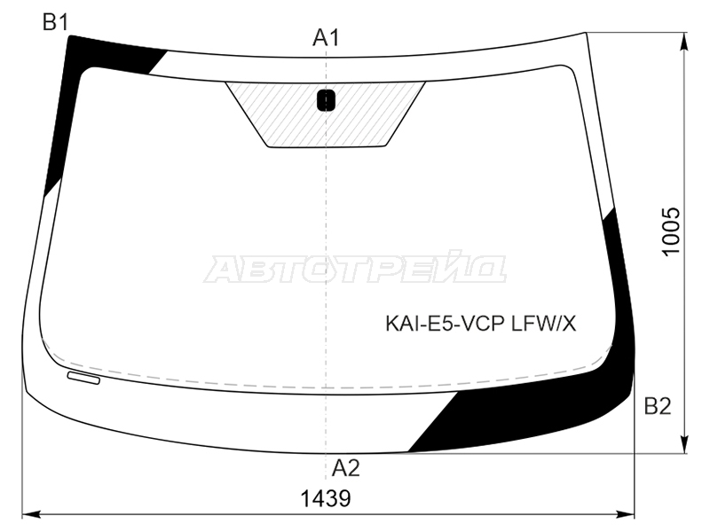 Стекло лобовое Chery Arrizo 7 14-16 / Kaiyi E5 21-