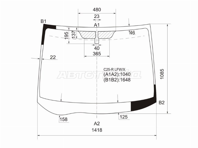 Стекло лобовое Nissan Serena 05-10 / Suzuki Landy 07-10