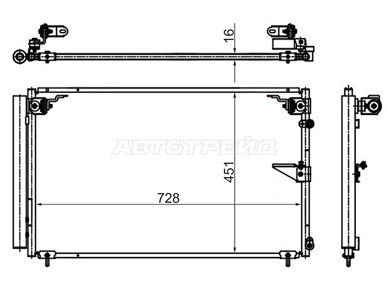 Радиатор кондиционера Lexus LS 00-06 / Toyota Celsior 00-06