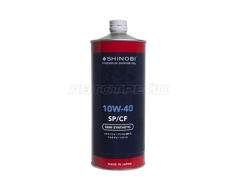 Масло моторное полусинтетическое SHINOBI SPCF 10W-40 1L