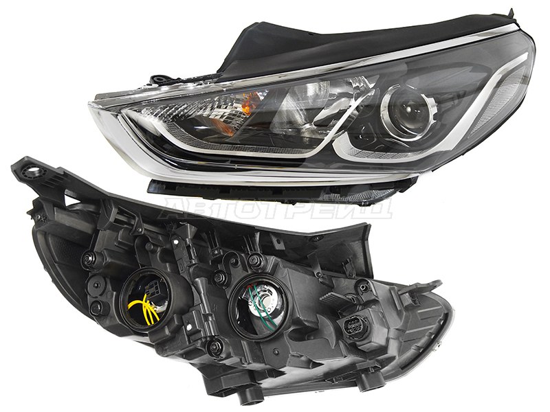 Фара Hyundai Sonata 17-19 (Слева / Галоген / С электрокорректором)
