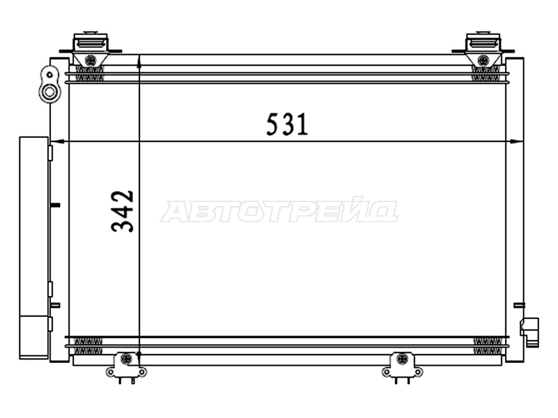 Радиатор кондиционера Toyota Vitz 99-05 / bB 00-05