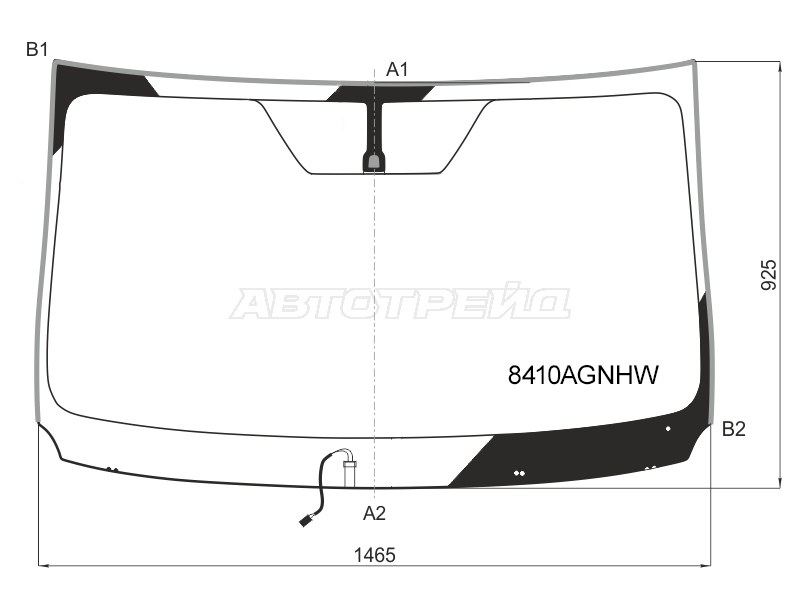 Стекло лобовое (Обогрев щеток / Молдинг) Toyota RAV4 (XA40) 12-19