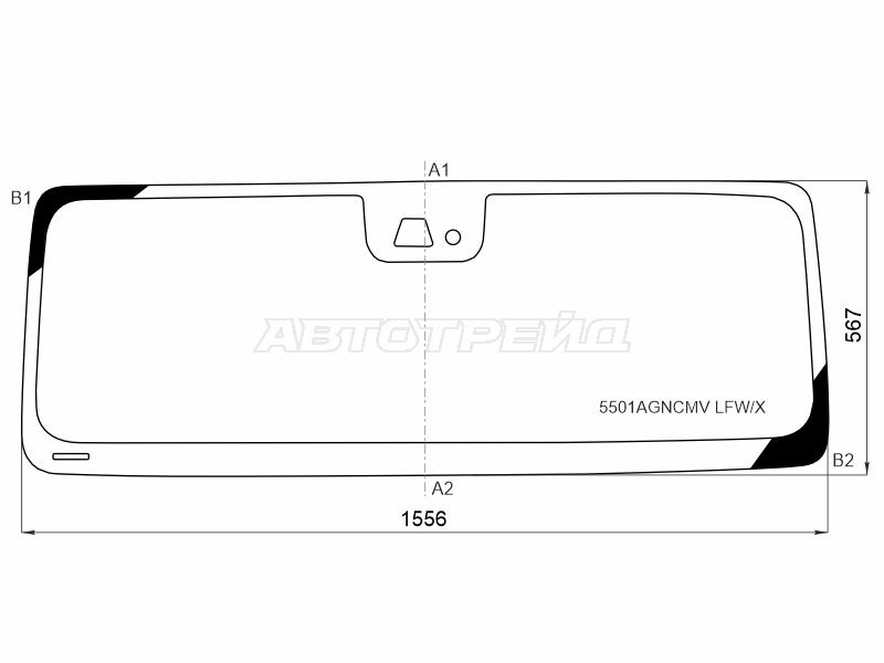 Стекло лобовое (Камера / Датчик дождя) Mercedes-Benz G-Class 18-24