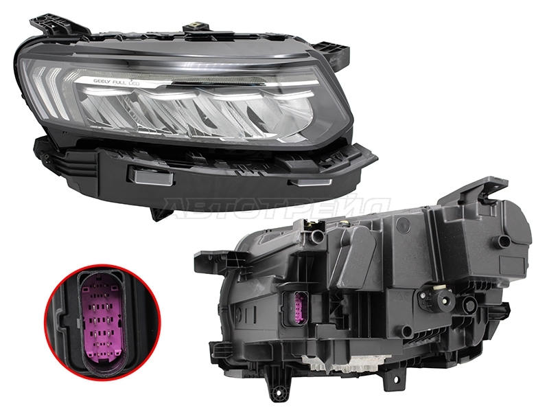 Фара Geely Tugella 19-23 (Справа / LED / С электрокорректором)