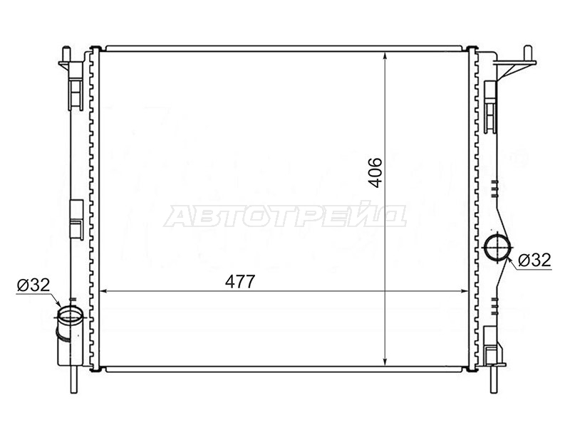 Радиатор LADA Largus 12-21 / Nissan Almera 12-19