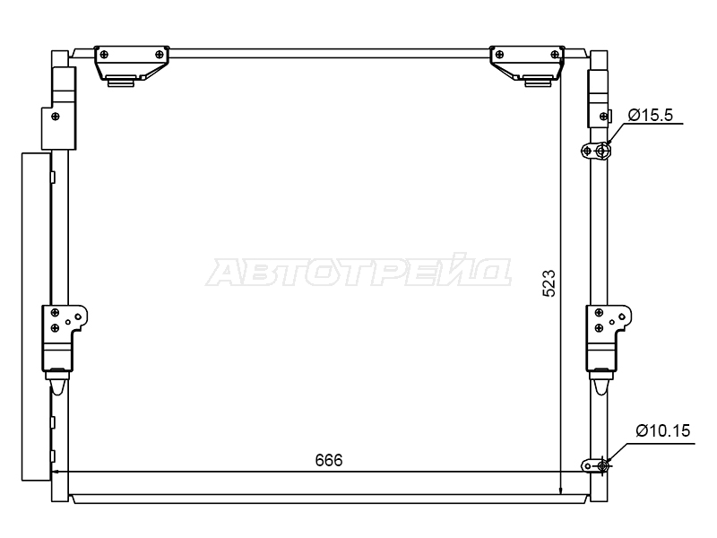 Радиатор кондиционера Toyota Land Cruiser (J200) 07-21 / Lexus LX 07-23