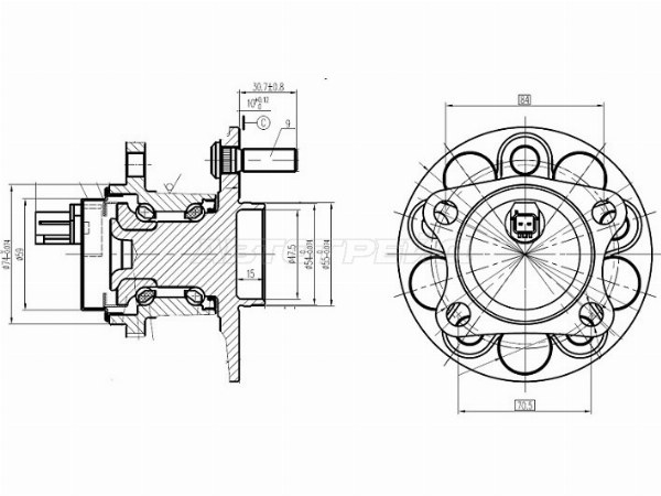 Ступичный узел Toyota Prius (ZVW30) 09-16 (ABS / Справа=Слева / Сзади)