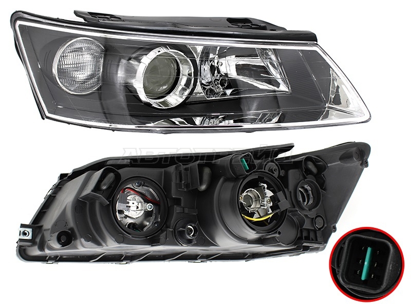 Фара Hyundai Sonata 04-07 (Справа / Галоген / Под электрокорректор)