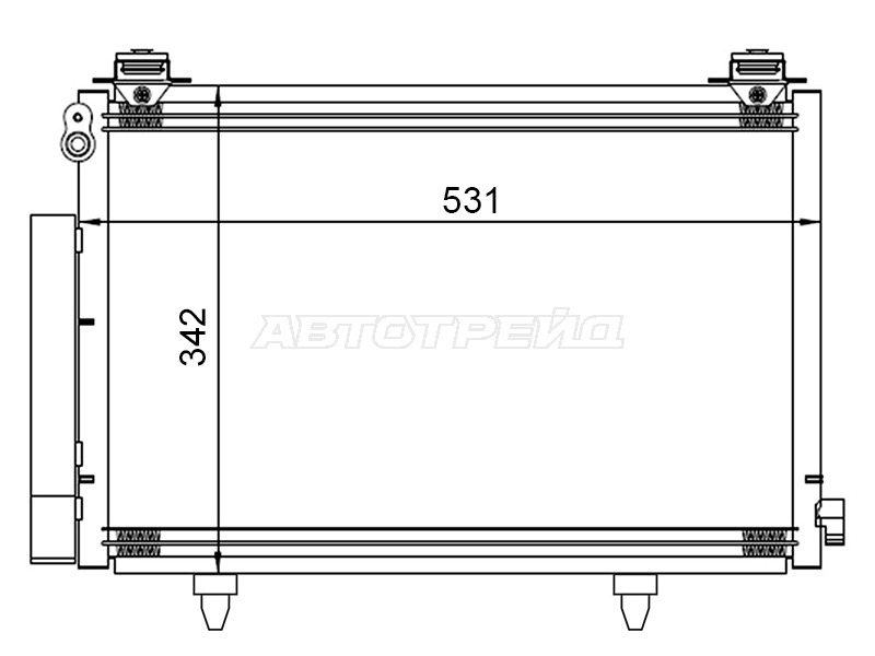 Радиатор кондиционера Toyota Vitz 99-20 / bB 00-05