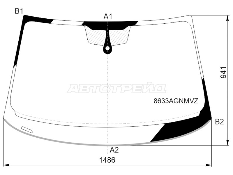 Стекло лобовое (Датчик дождя / Молдинг) Audi A5 16- / S5 17-