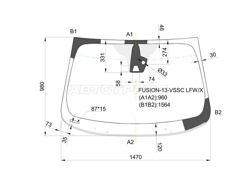 Стекло лобовое (Камера / Датчик дождя / Молдинг) Ford Mondeo 14-19