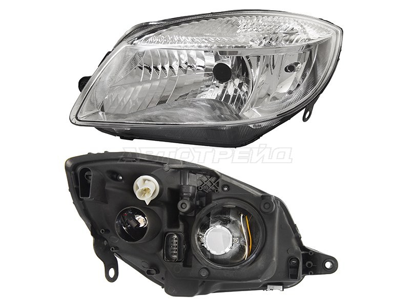 Фара Skoda Fabia 07-10 / Praktik 06-15 (Слева / Галоген / Ручная регулировка)