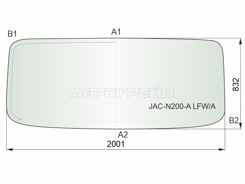 Стекло лобовое (Антенна) JAC N200 22-