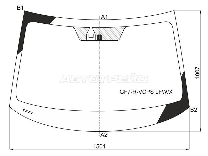 Стекло лобовое (Датчик дождя) Mitsubishi Outlander 12-22