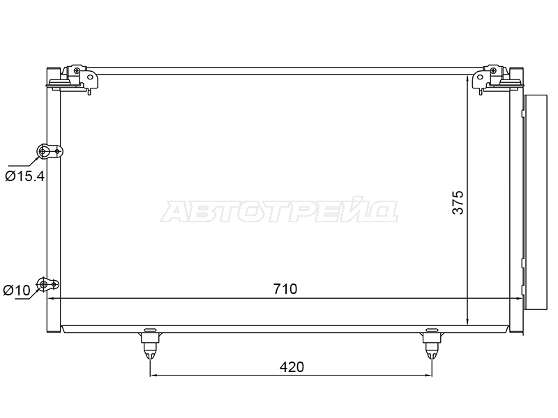 Радиатор кондиционера Toyota Camry (XV30) 01-06 / Lexus ES 01-06