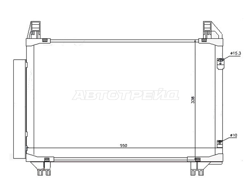 Радиатор кондиционера Toyota Ractis 05-16 / Vitz 05-20