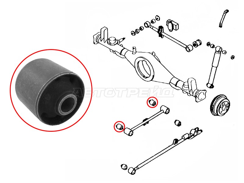 Сайлентблок Daihatsu Terios 97-06 / Toyota Cami 99-06