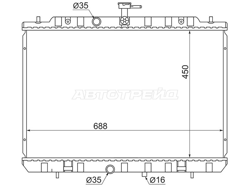 Радиатор Nissan Serena 10-16 / X-Trail 07-15