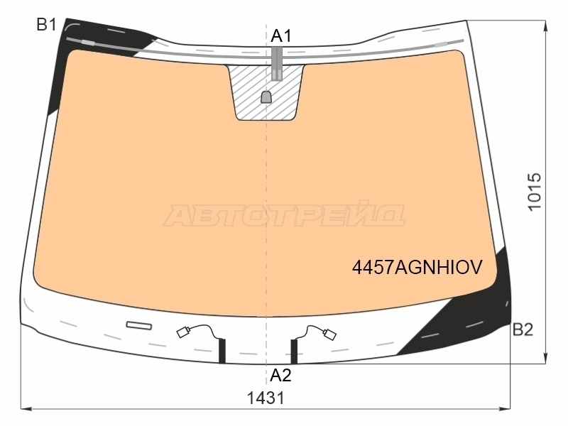 Стекло лобовое (Обогрев полный) Kia Ceed 18-