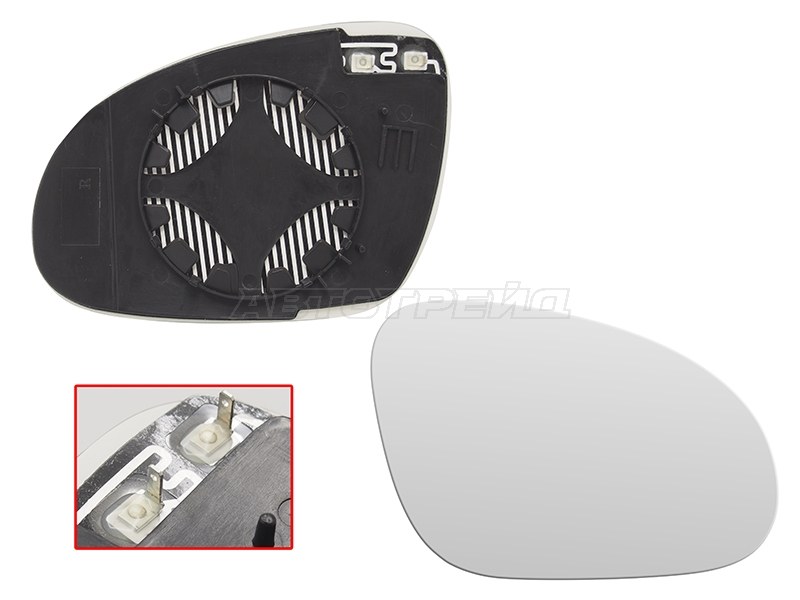 Полотно зеркала Volkswagen Golf 03-09 / Jetta 05-10 (Справа / Обогрев)